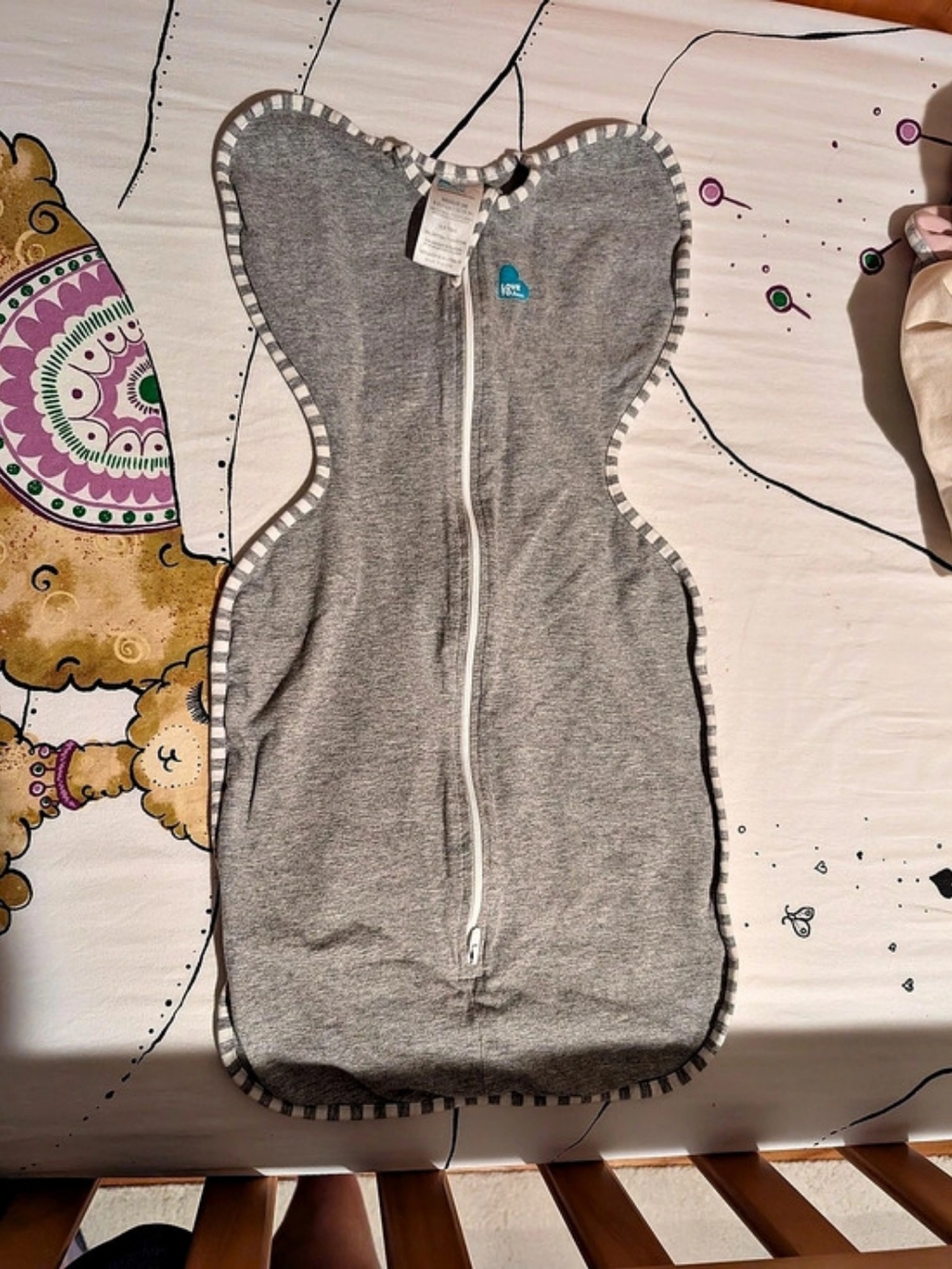Love To Dream Swaddle Up Original 1.0 TOG Gray Baby Sleep Sack Medium